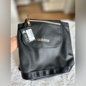 Adidas Leather Mini Backpack - black
